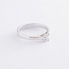 Помолвочное кольцо в белом золоте (куб. цирконий Swarovski) к06310 от ювелирного магазина Оникс - 2