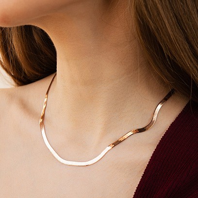 Колье "Наоми" в красном золоте (снейк) ц00514-4,0 №6