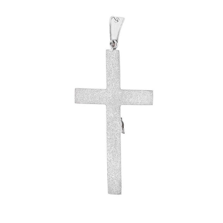 Срібний хрестик з фіанітом 13017 від ювелірного магазину Онікс - 1
