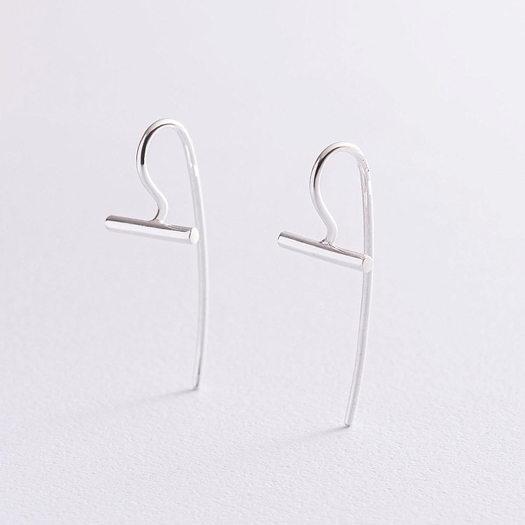 Серебряные серьги "Беннет" 122996 от ювелирного магазина Оникс