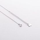 Серебряное колье "Сердечко" с фианитом 181394 от ювелирного магазина Оникс - 2