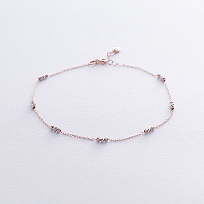 Золотий браслет "Кульки" на ногу б05351