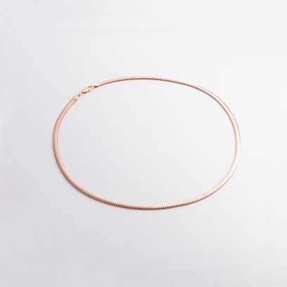 Колье "Gisele" в красном золоте (снейк - 4.5 мм) ц00321-4,5 №2