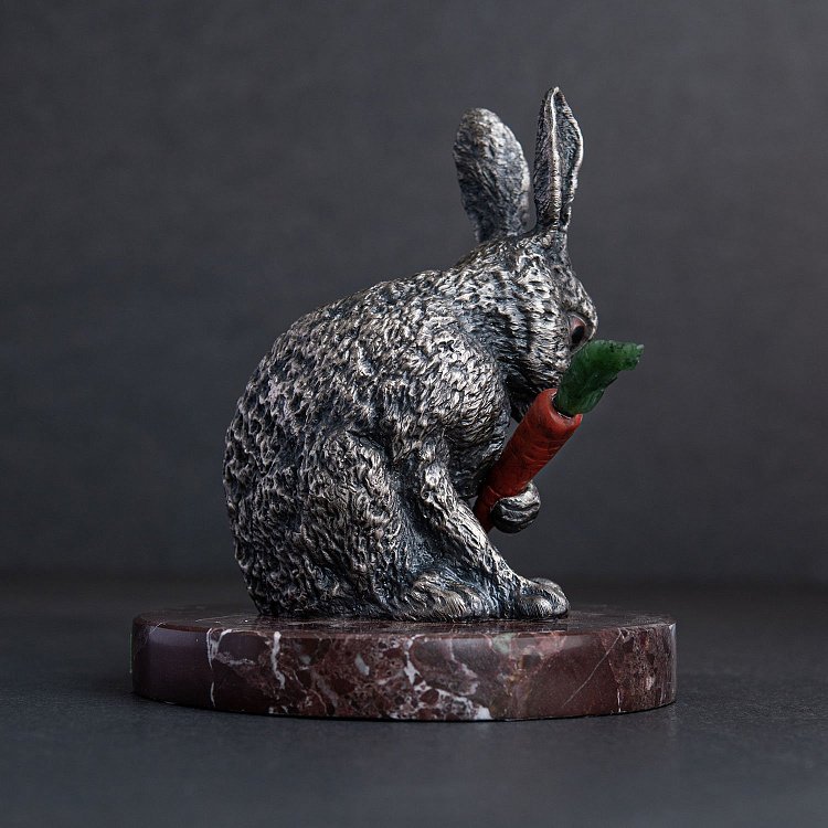 Серебряная фигура "Кролик" ручной работы 23133 от ювелирного магазина Оникс - 2