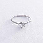 Помолвочное кольцо с бриллиантами (белое золото) 225401121 от ювелирного магазина Оникс - 4