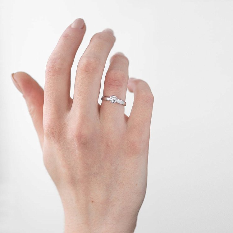 Золота заручальна каблучка з діамантами р0886б від ювелірного магазину Онікс - 3