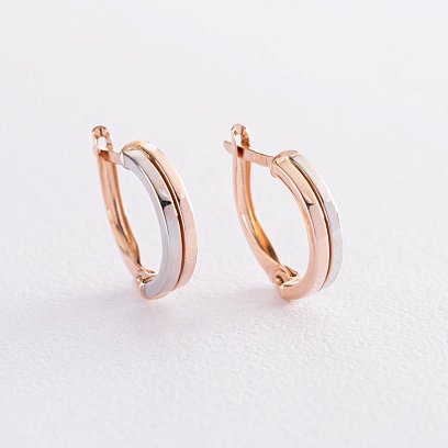 Серьги "Ассоль" из красного и белого золота с06261