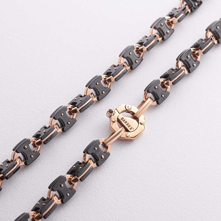 Мужская золотая цепочка (керамика) 1727 от ювелирного магазина Оникс - 2