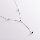 Серебряное колье - галстук "Шарики" 181122 от ювелирного магазина Оникс - 1