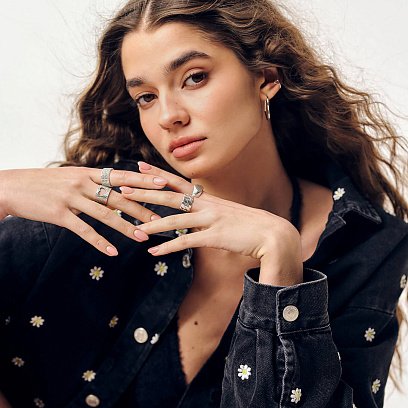 Золоті сережки - пусети "Сердечка" с07981 №6