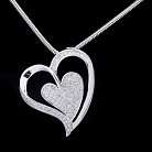 Срібна підвіска "Серце" з фіанітами 131517 от ювелирного магазина Оникс - 1
