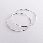 Сережки - кільця в сріблі (7.7 см) 122936 от ювелирного магазина Оникс