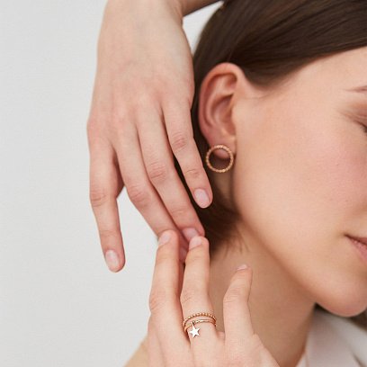 Золотое кольцо "Звёздочка" к05534 №4