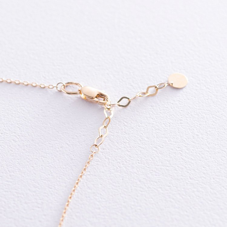 Колье в желтом золоте (возможна гравировка) кол01720 от ювелирного магазина Оникс - 3