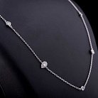 Серебряное колье с фианитами 18300 от ювелирного магазина Оникс