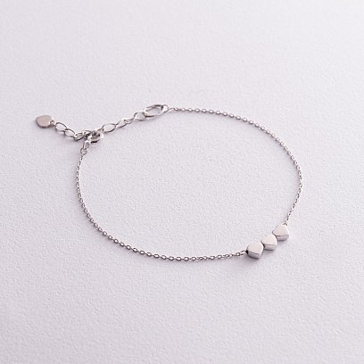 Серебряный браслет "Сердечки" 905-00885