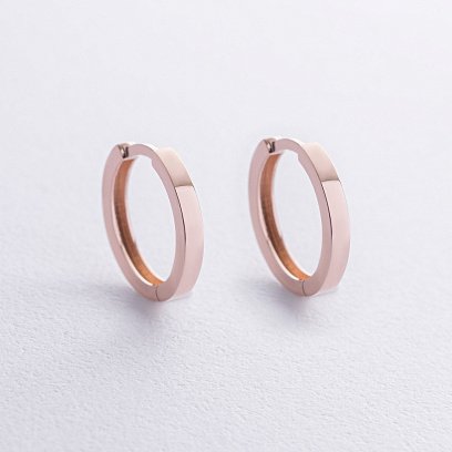 Серьги - кольца в красном золоте с08768