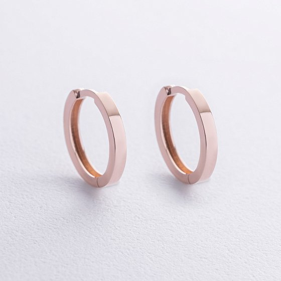 Серьги - кольца в красном золоте с08768
