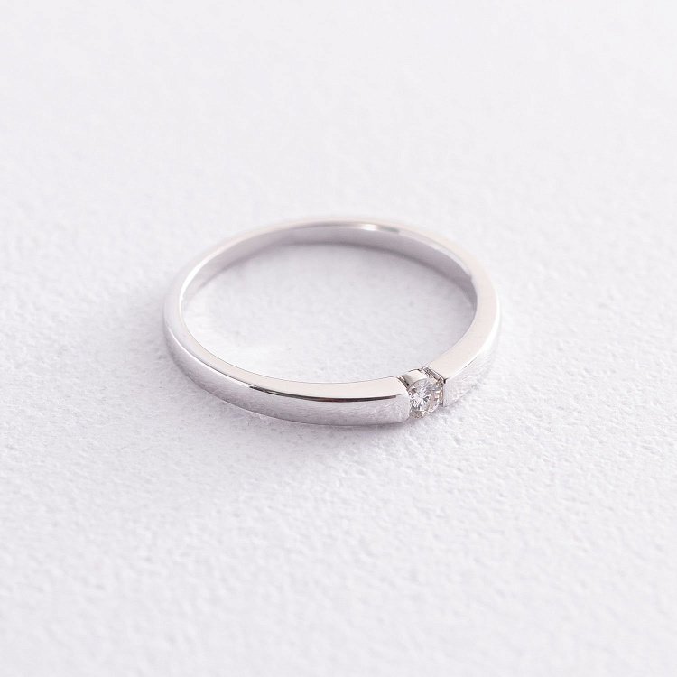 Золота заручальна каблучка з діамантом кб0352y від ювелірного магазину Онікс - 2