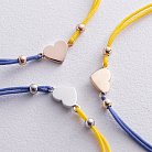 Браслет "Українське серце" у білому золоті (синя та жовта нитка) б05276 от ювелирного магазина Оникс - 6