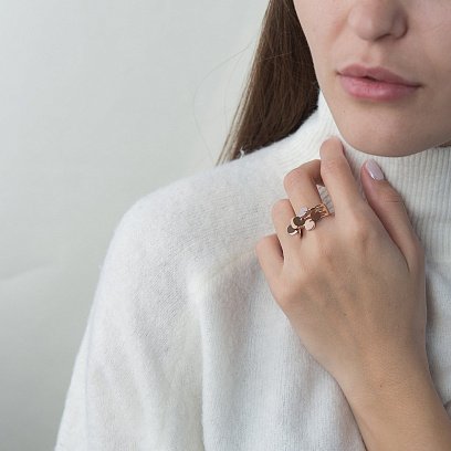 Золота каблучка Монетки к06405 №8