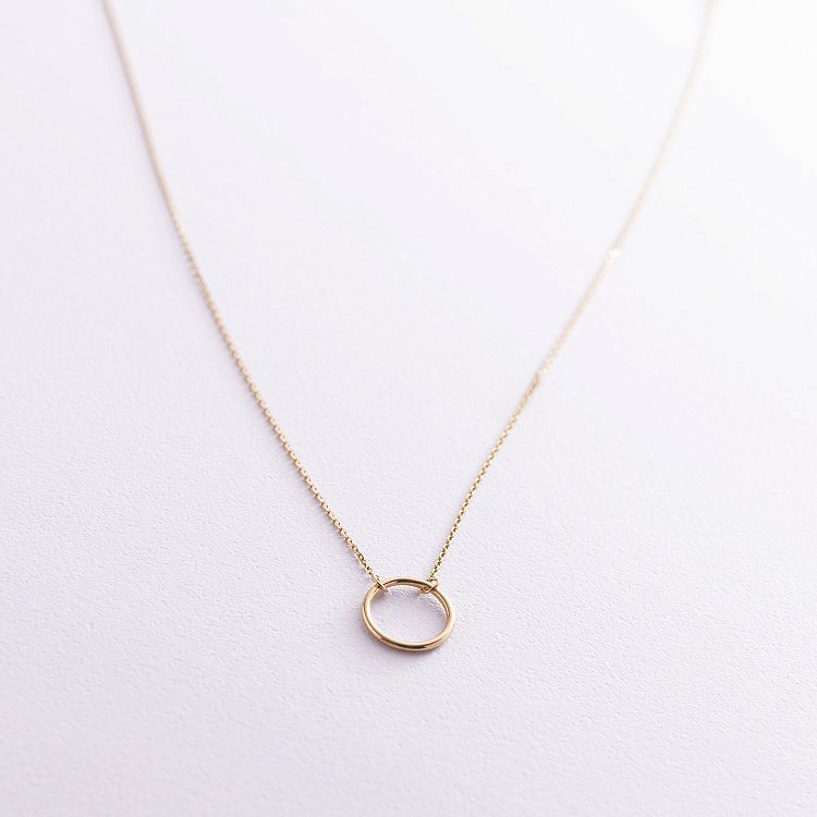 Кольє "Кругообіг" в жовтому золоті кол01703 від ювелірного магазину Онікс - 2