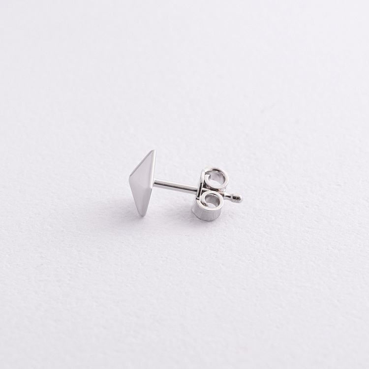 Мужская моносерьга "Пятиугольник" в серебре Zancan ESO018 от ювелирного магазина Оникс - 1