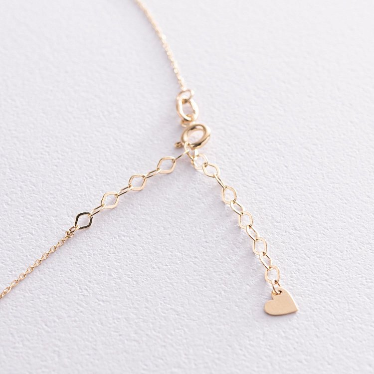 Кольє з буквою "М" в жовтому золоті кол01164М від ювелірного магазину Онікс - 8