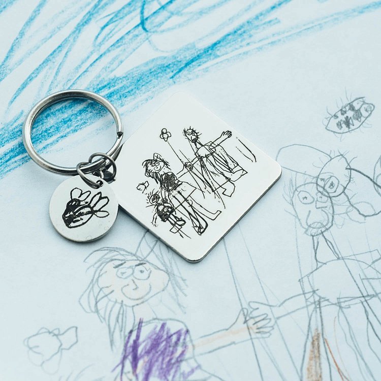 Брелок с гравировкой "Рисунок Вашего ребенка" detris от ювелирного магазина Оникс - 5