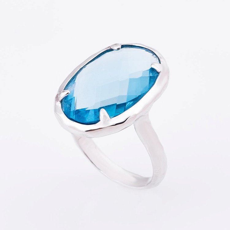 Срібний перстень з фіанітом 111232 від ювелірного магазину Онікс - 2