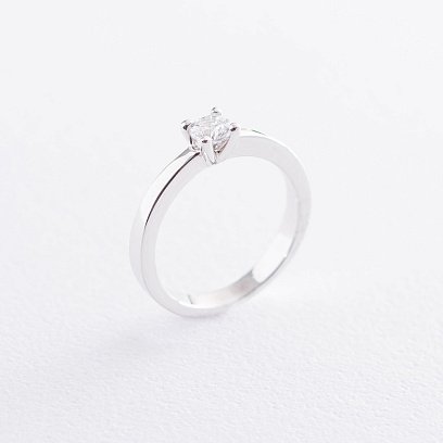 Заручальна каблучка в білому золоті (куб. цирконій Swarovski) к06310