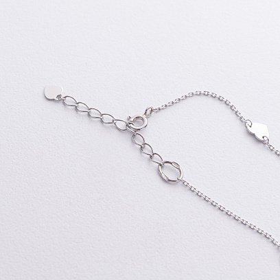 Серебряный браслет "Сердечки" на ногу 905-01075 №2