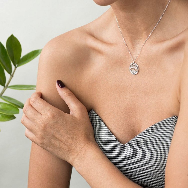 Серебряное колье "Древо жизни" 18644 от ювелирного магазина Оникс - 5