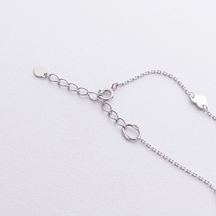 Серебряный браслет "Сердечки" на ногу 905-01075 от ювелирного магазина Оникс - 1