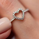 Золотое кольцо "Сердечко" с бриллиантами кб0496ch от ювелирного магазина Оникс - 3