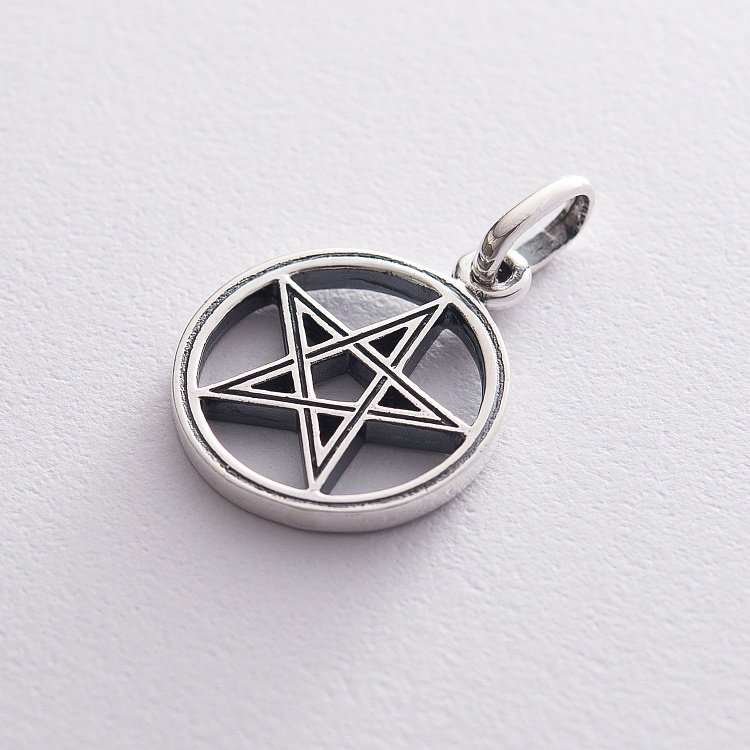Серебряная подвеска "Пентаграмма" 13979 от ювелирного магазина Оникс - 3