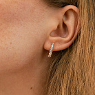 Золоті сережки з фіанітами с08909 от ювелирного магазина Оникс - 5