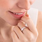 Золотое кольцо с бриллиантом 26691121 от ювелирного магазина Оникс - 1