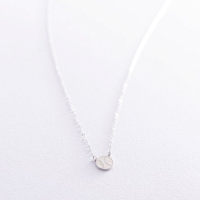 Срібне кольє "Знак зодіаку Риби" 181052риби