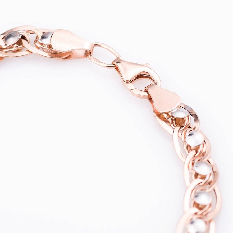 Золотой женский браслет плетение Нонна (6 мм) б01928 от ювелирного магазина Оникс - 2