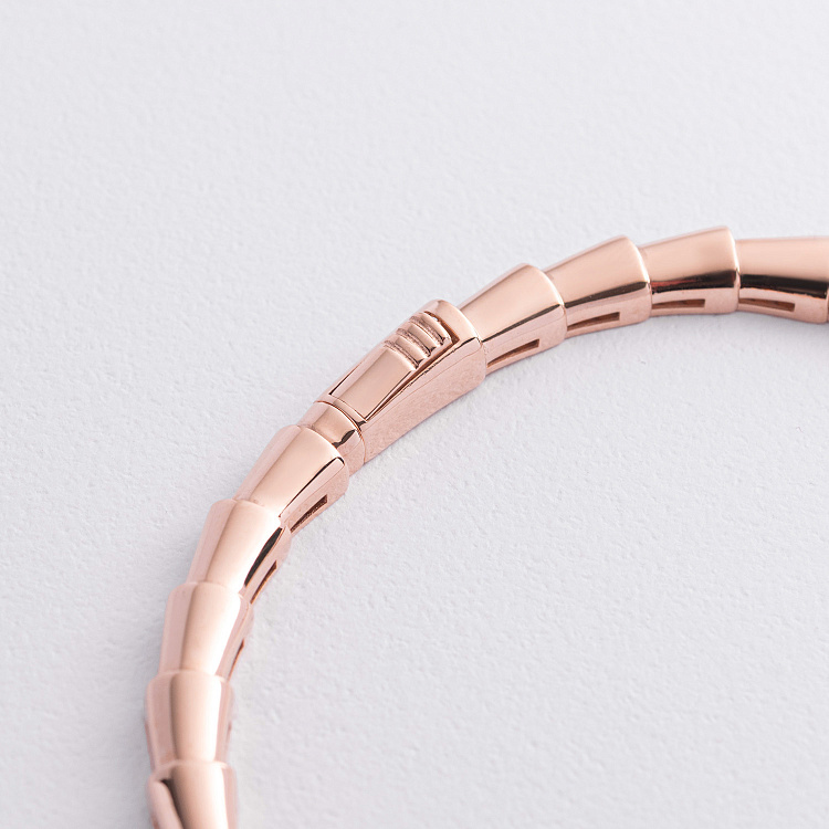 Кольє "Змія" у червоному золоті (фіаніти) кол02589 від ювелірного магазину Онікс - 3