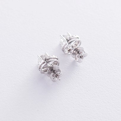 Золоті сережки - трансформери з діамантами сб0337ri №4