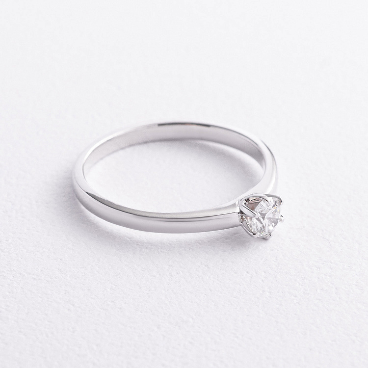 Помолвочное золотое кольцо с бриллиантом кб0695м от ювелирного магазина Оникс - 1