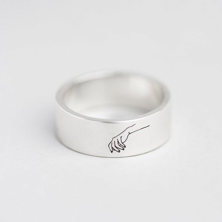 Парные кольца "Прикосновение" 112139para от ювелирного магазина Оникс - 2