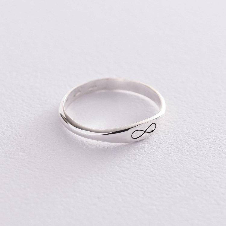 Серебряное кольцо для гравировки 112591 от ювелирного магазина Оникс - 3