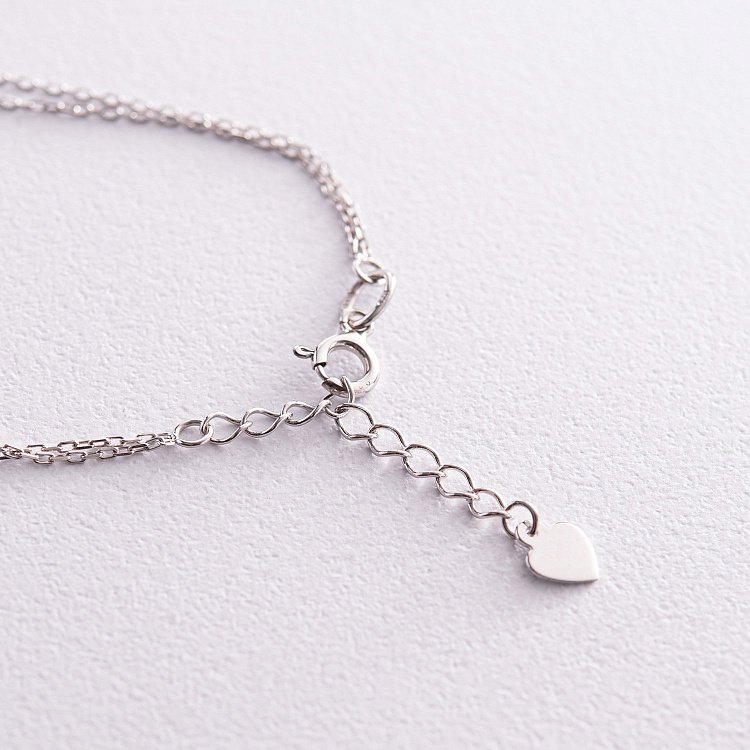 Серебряный браслет "Клевер" с перламутром 141629 от ювелирного магазина Оникс - 4