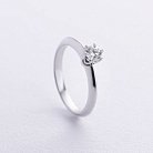 Помолвочное кольцо с бриллиантом (белое золото) 220471121 от ювелирного магазина Оникс