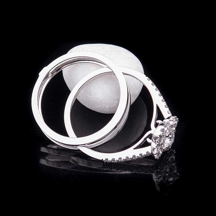 Золотое кольцо с бриллиантами DR16650cha от ювелирного магазина Оникс - 2