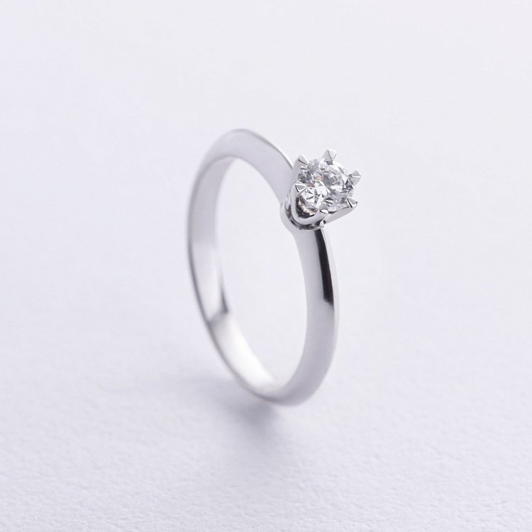 Помолвочное кольцо с бриллиантом (белое золото) 220471121 от ювелирного магазина Оникс