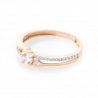 Золотое помолвочное кольцо с фианитами к04768 от ювелирного магазина Оникс - 1